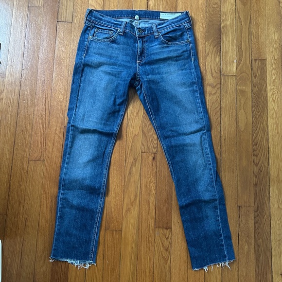 rag & bone Denim - rag & bone Amelie Mid Rise Straight Jeans Women's 27 – Medium Blue wash